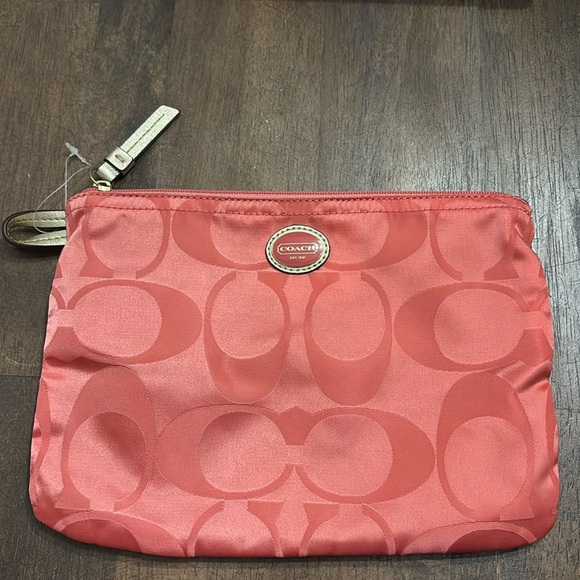 Coach Handbags - Signature Coach Pouch Coral 2009